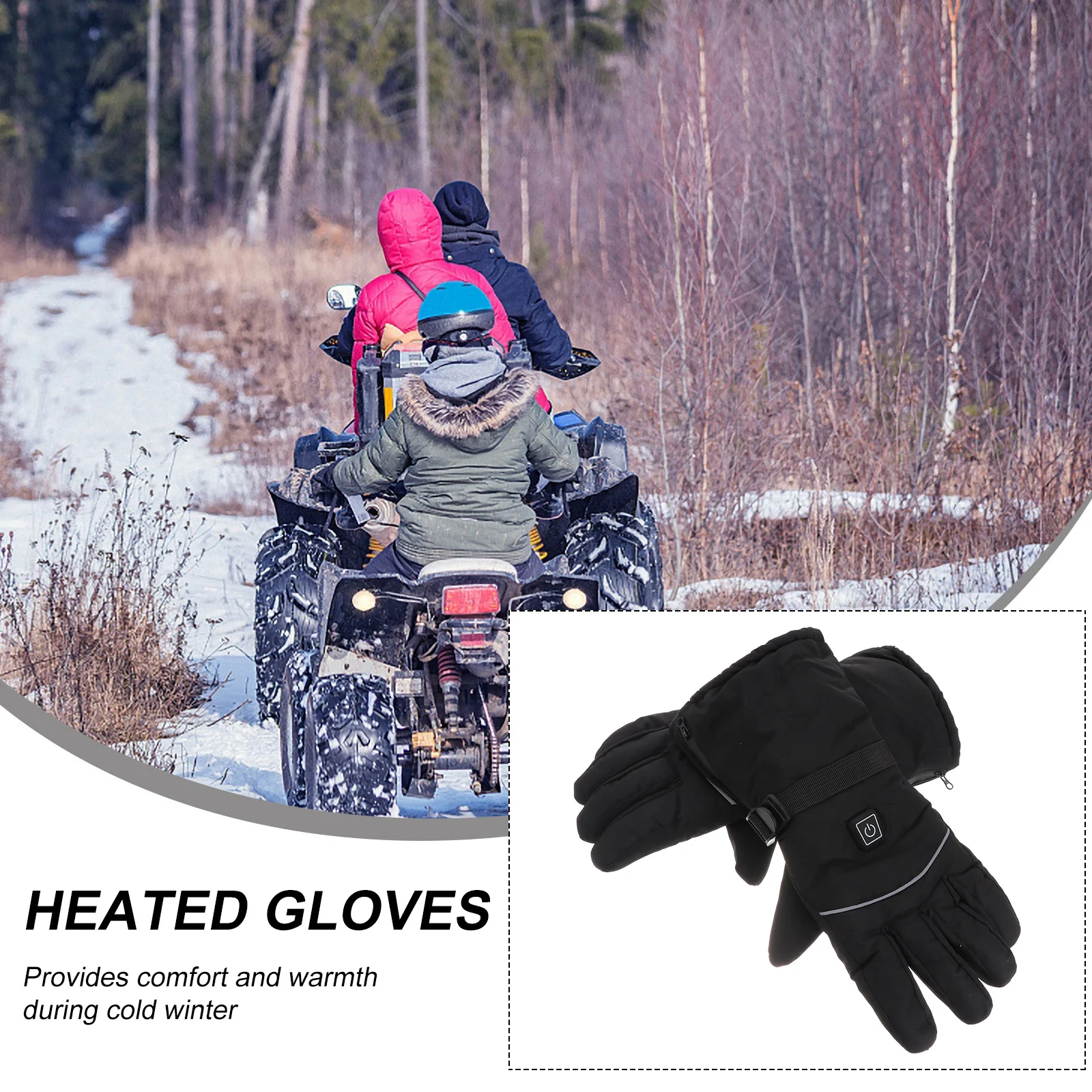 

Heated Gloves Ski with Warmer Heating Thermal Electric for Women Winter