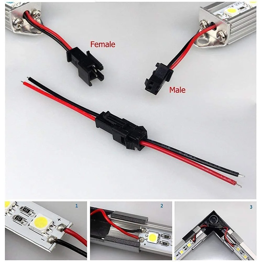 20/40PCS LED Extension Connector Cable Wires Electric Male Female Wire For 3528 5050 RGB RGBW LED Strip Lights , 2/3/4/5Pin