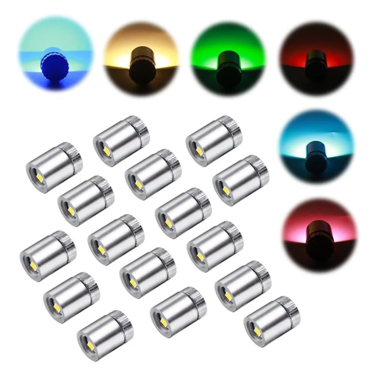 

A72Z 42Pcs Miniature Lights for Dollhouse,7 Colors Mini Spot Lights Battery Operated,Small Led Light for Handcraft (Colorful)