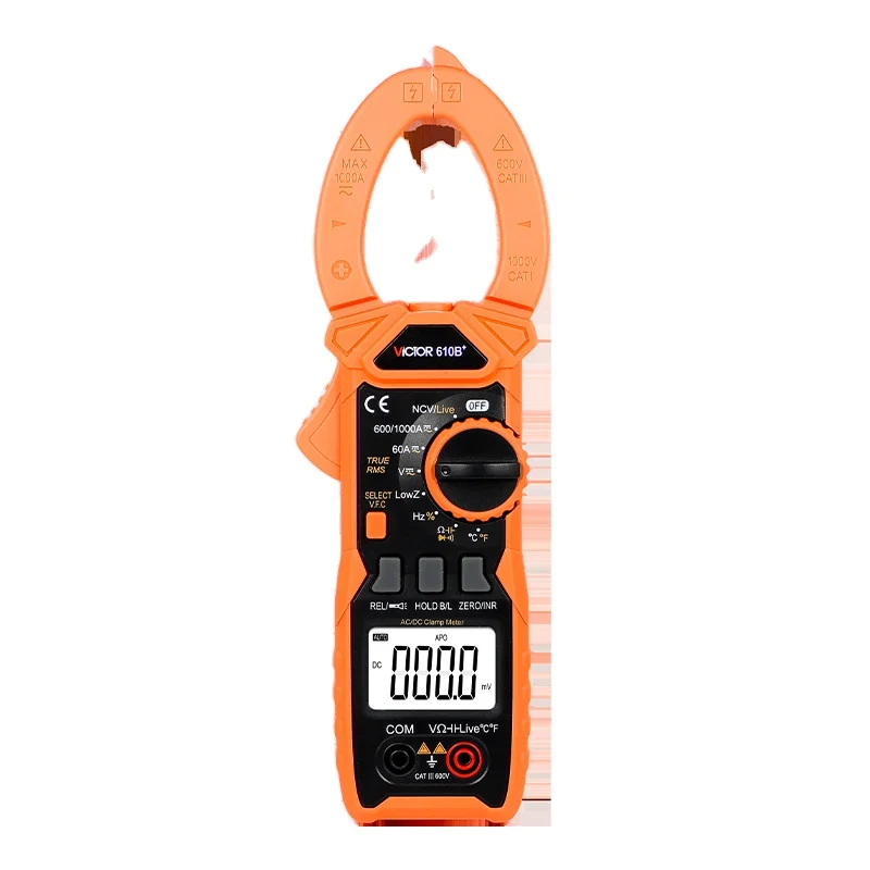 VICTOR 610B + 3 5/6 أرقام المشبك متر التيار المتناوب/تيار مستمر القيمة النسبية/LPF V.F.C الجهد/الاختبار الحالي INR مقياس كهربائي متعدد