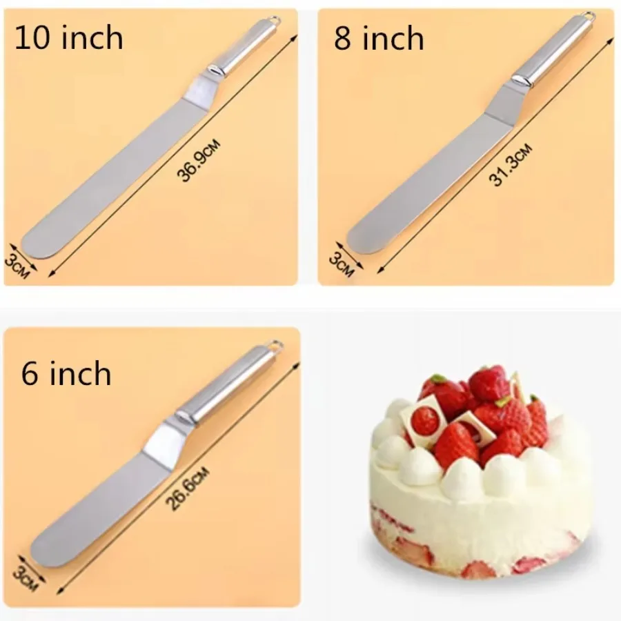 Stainless Steel Butter Cake Cream Knife Spatula for Cake Smoother Icing Frosting Spreader Pastry Kitchen Gadgets Decorating Tool