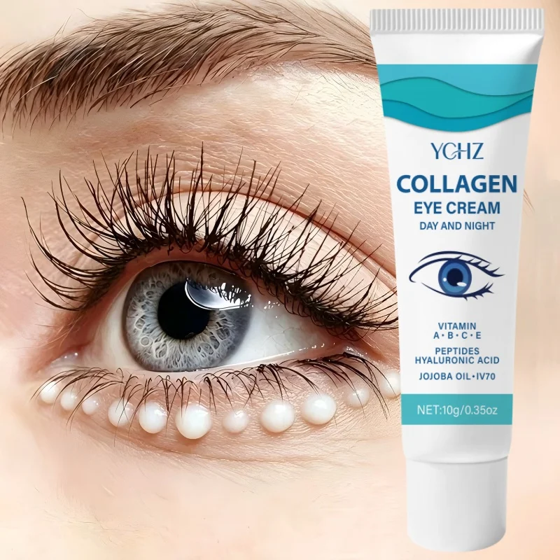 Collagen Eye Cream, Rich in Collagen and Niacinamide, Effectively Nourishes the Skin Around the Eyes, Provides Hydration and a Firming Effect, Making the Skin Smooth, Bright, and Elastic Light Texture, Gentle and Won'T