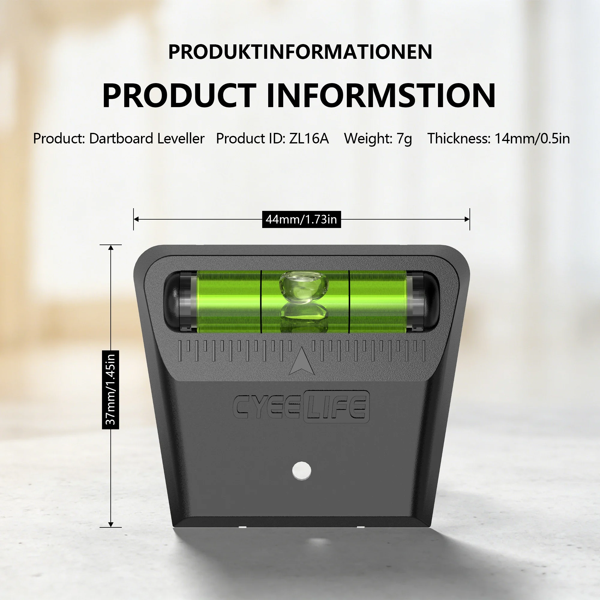 CyeeLife Level Gauge Professional Hemp Dart Target Level Gauge Dart Target Vertical Measurement Level Gauge Accessories datrtool
