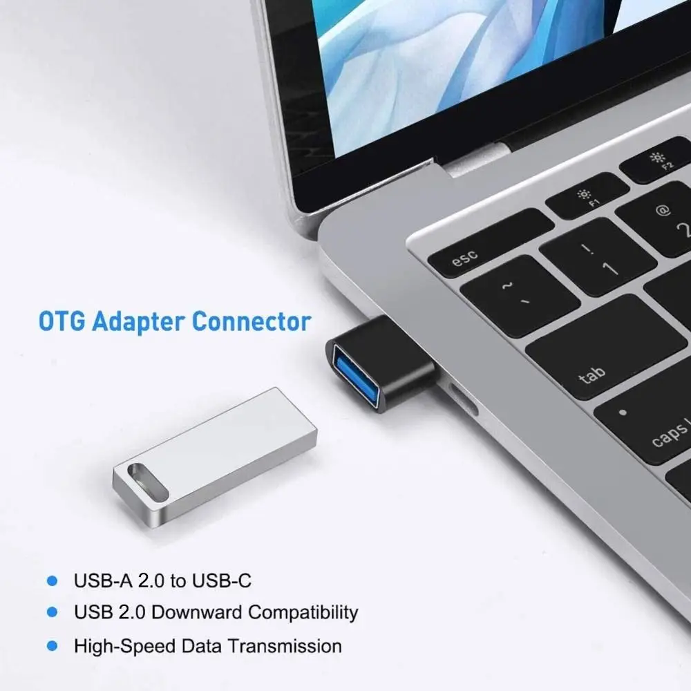 USB 2.0 Type C USB Male Adapter Black Aluminium USB-C Male OTG Converter Mini Metallic colours for Type-C Port image 2