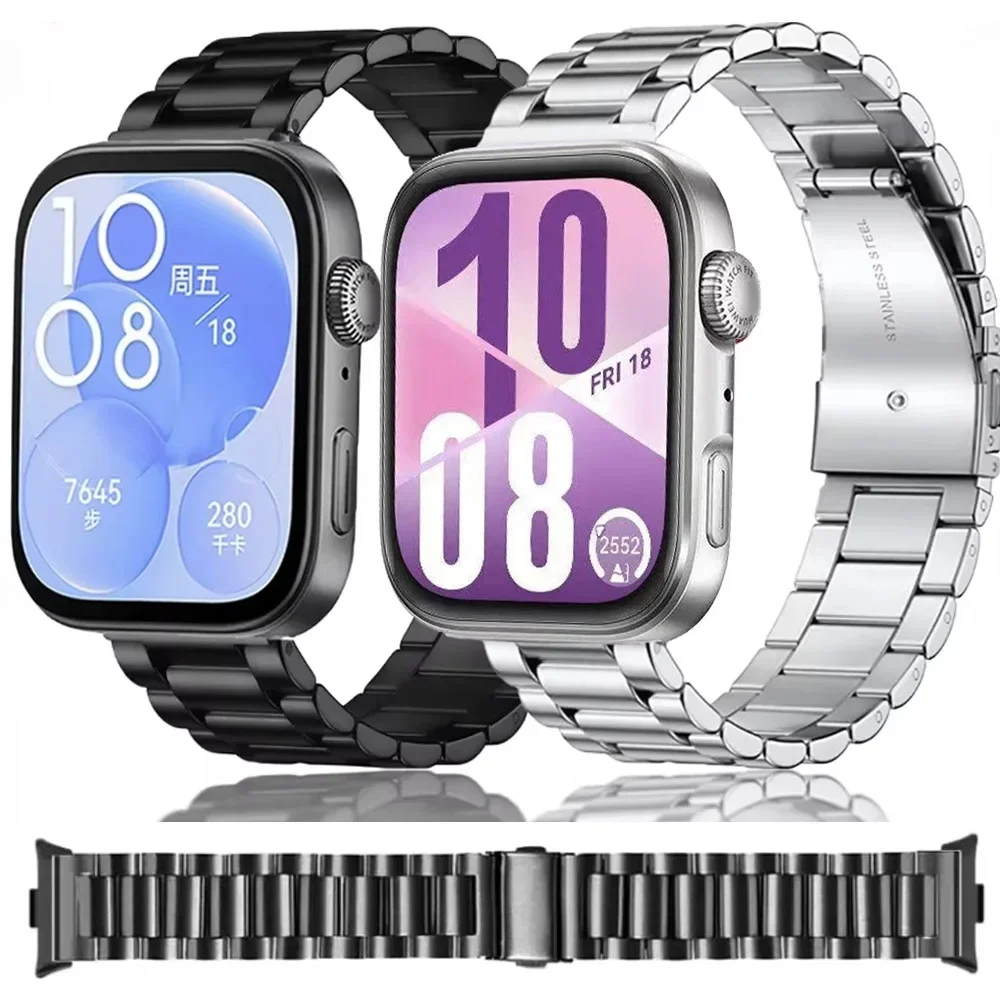 

Металлический ремешок для умных часов Huawei Watch Fit 4/3, деловой браслет из нержавеющей стали, браслет Huawei Watch Fit 4 Pro/3, аксессуары