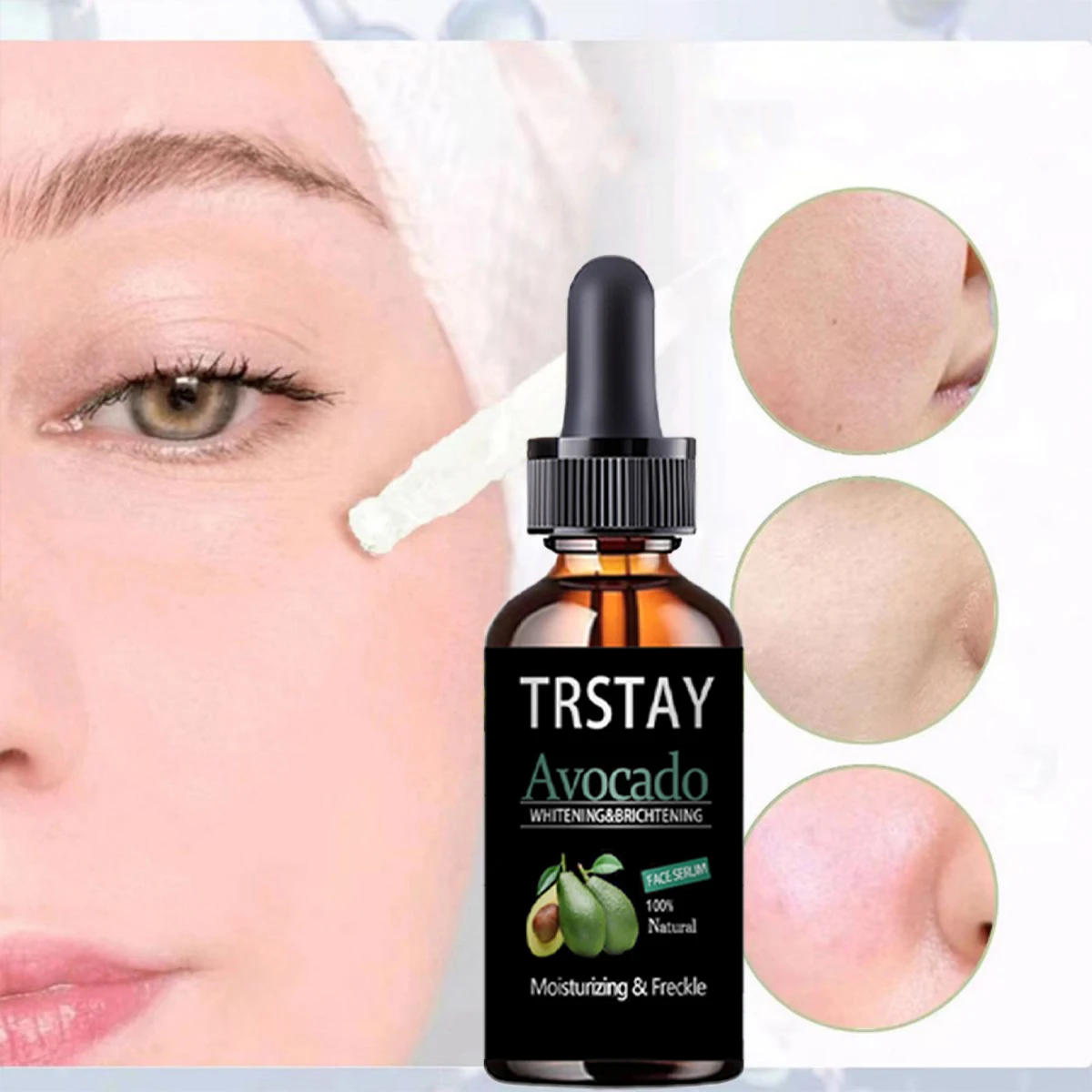 Hyaluronic Acid Avocado Shrink Pores Brighten Skin Moisturizing Essential Oil Cuticle Oil Control Facial essence