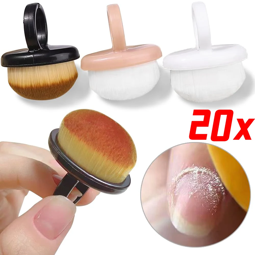 1-20 piezas cepillo profesional para polvo de uñas, cepillo para decoración de uñas, herramientas de limpieza de polvos de esmalte de Gel, pinceles de maquillaje de belleza para manicura