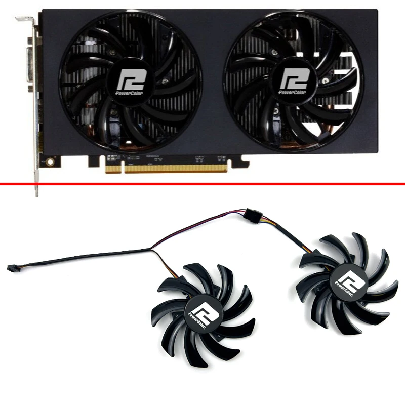 

New For POWERCOLOR RX 5700 XT 6500XT 6600 6600XT 5700XT 6700 6700XT Fighter Competitive versiGraphics Card Replacement Fan