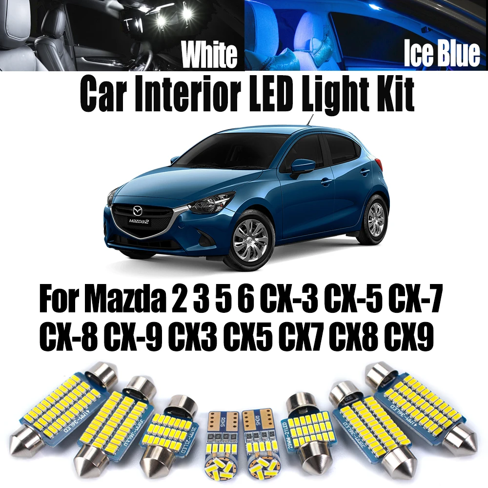 

Canbus LED Interior Trunk Dome Light Accessories For Mazda 2 3 5 6 CX-3 CX-5 CX-7 CX-8 CX-9 CX3 CX5 CX7 CX8 CX9 Ceiling Bulb Kit