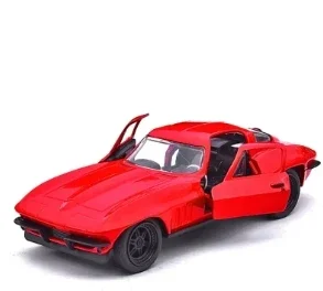 Jada 1:32 Chevrolet Corvette Classic C2 1966 Movie Same Red Car Model With 2 Doors Alloy Diecast Simulation Sport Car Kids Gifts