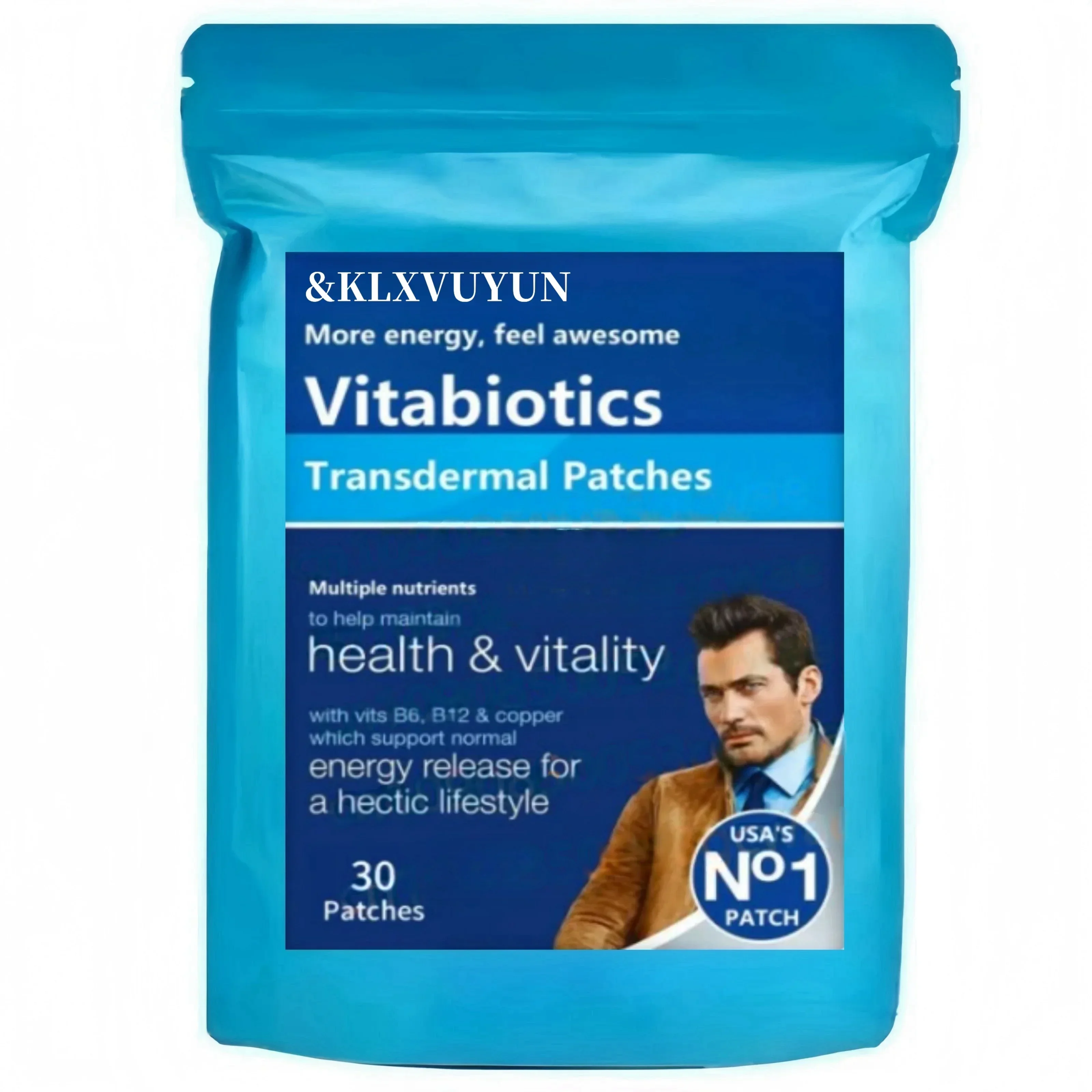 

Testosterone Booster Transdermal Patches For Men, Vitamins A,C, D and B12, 30 Patches/bag, 1 Month Supply