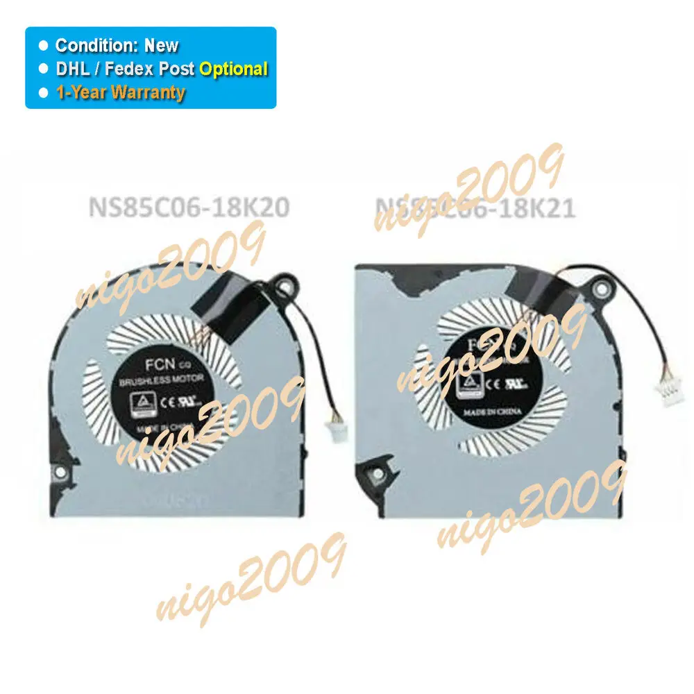 

1 Pair NS85C06-18K21 & NS85C06-18K20 Notebook Cooling Fan Fit for Acer Laptop