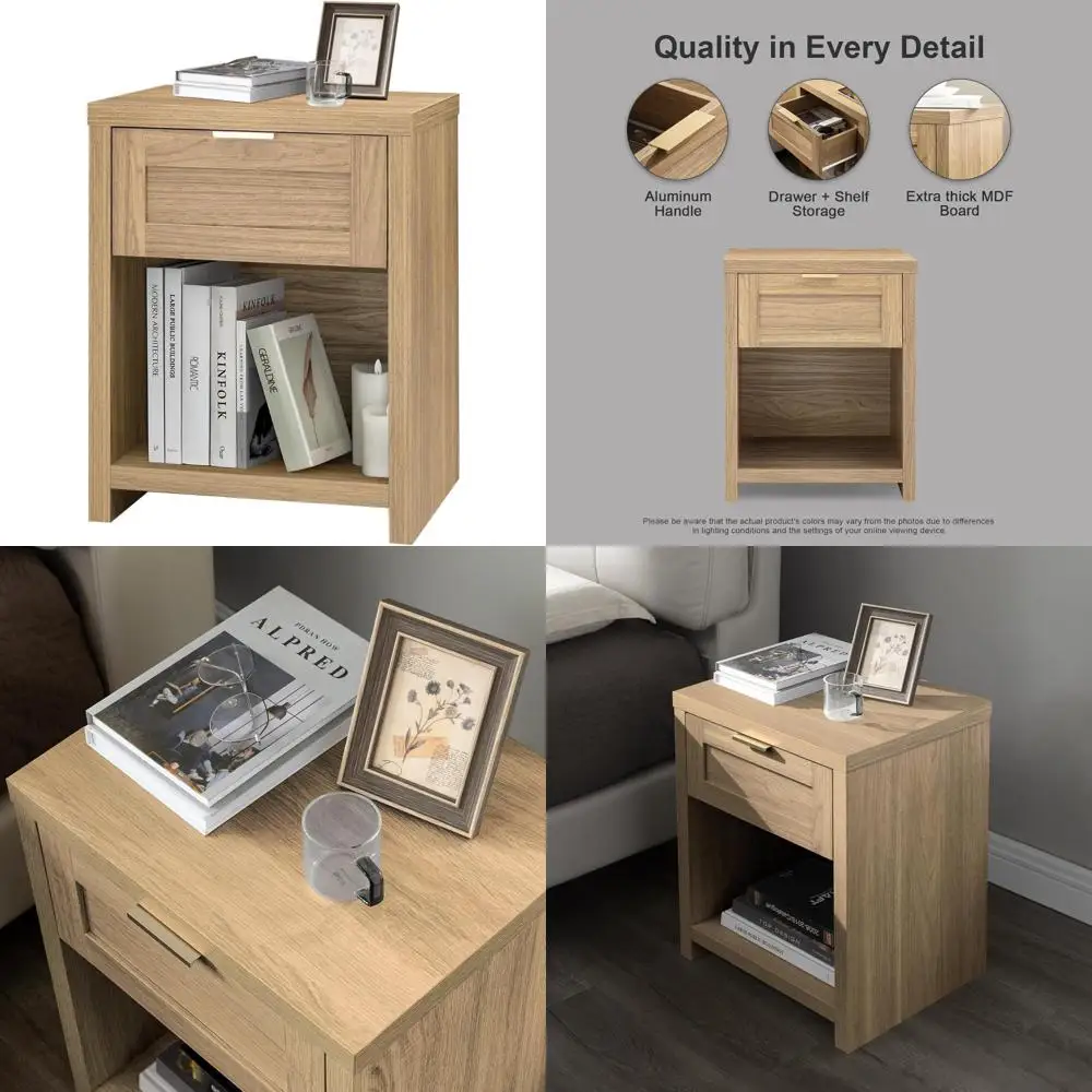 

Столик с выдвижным ящиком и полкой в богемном стиле для дивана-кровати