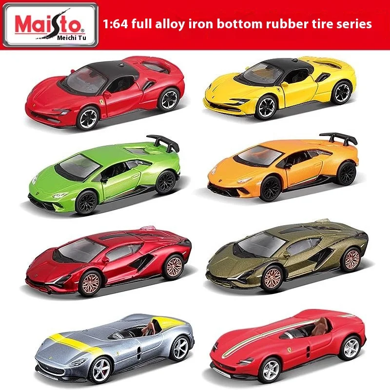 New In Stock Maisto 1:64 Porsche 911 GT2 RS Ferrari SF90 SP1 Bugatti Chiron Supercar Alloy Miniature Diecast Model Custom Toys