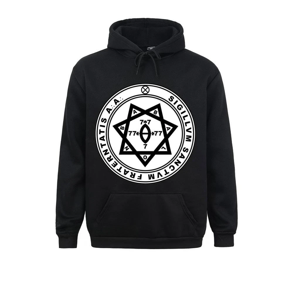 Aleister Crowley Seal Occult Thelema Men's and Women's Hoodie Magic Solomon Magical Occult Magick Demon Evil Pullover Hoodie