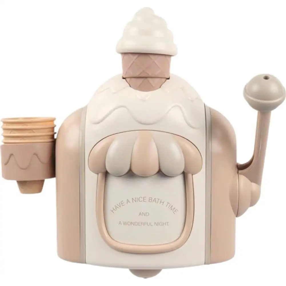 Bath Toy Portable Ice Cream Foam Maker Bath Bubble Toy for Boys Girls Birthday Gift Ice Cream Machine Water Bathroom Toy