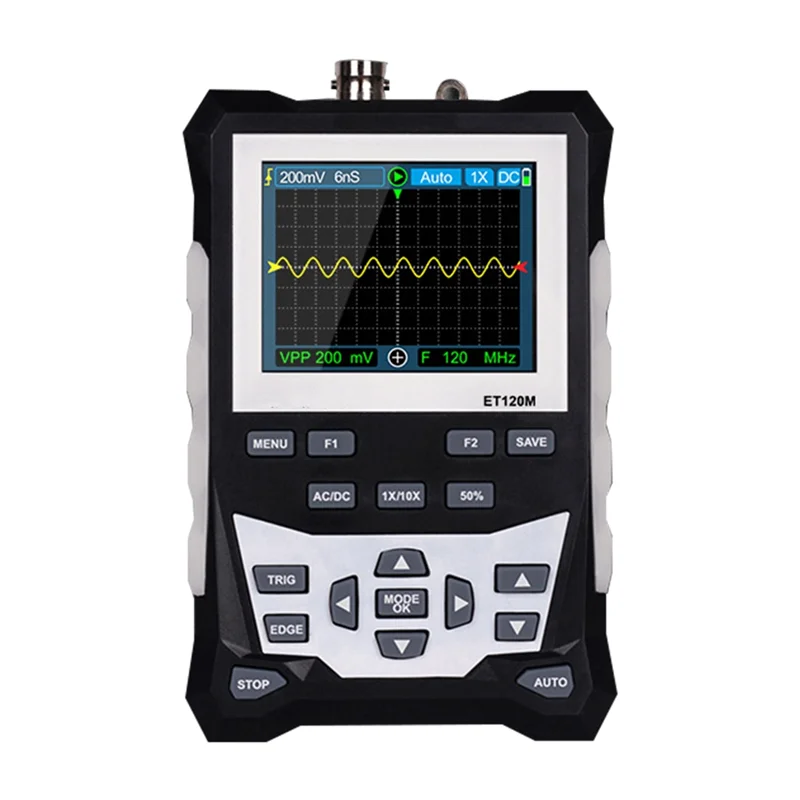 

ET120M Handheld Oscilloscope 120MHZ Color Analog Oscilloscope Sampling Rate Professional Tool