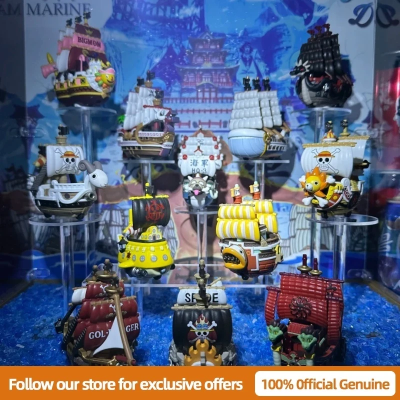 

POP MART ONE PIECE THE GRAND LINE SERIES АВТОМОБИЛЬЕ Mystery Blind Box Guess Bag Игрушки Кукла Симпатичные Аниме Фигурки Настольные Украшения Подарки