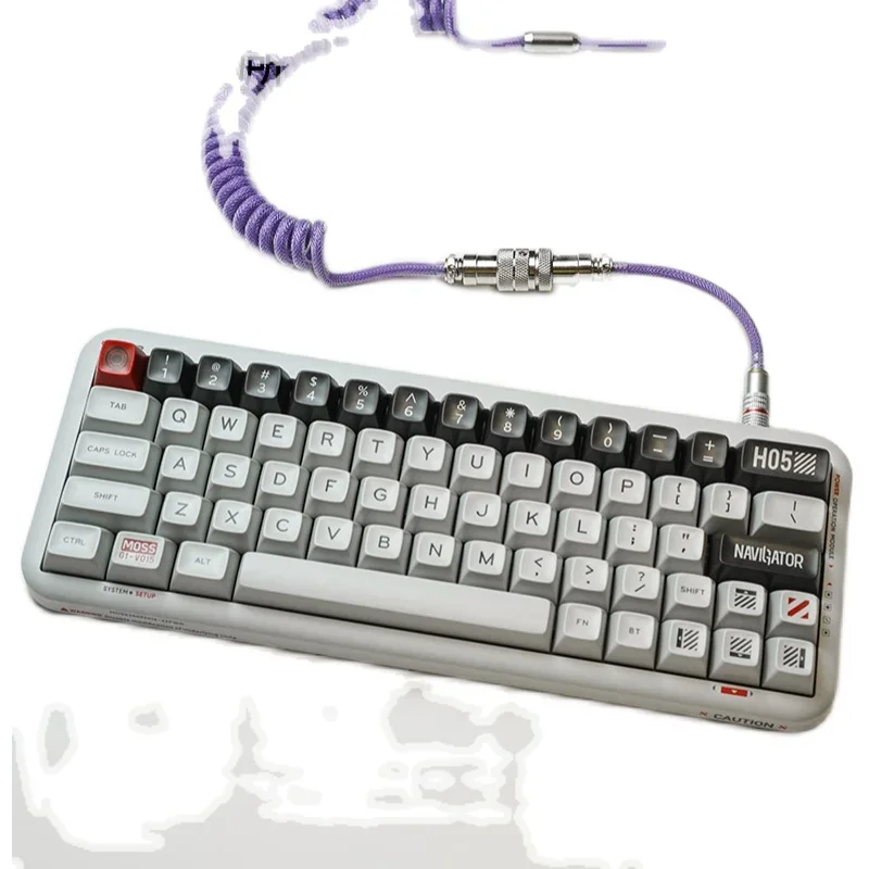 FBB Cables Light Purple Customized Data Cable Customized Mechanical Keyboard Keycap Line NJ68 Line Type-C Mini Mirco To USB