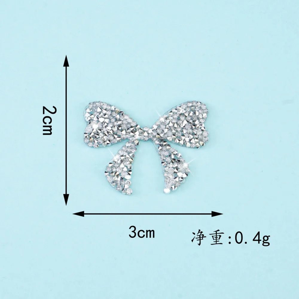 New Cartoon Shiny Bow Butterfly Iron On Crystal Sparkling Rhinestone Beads Patches Diy Appliques Back Glue Stickers For Shoes