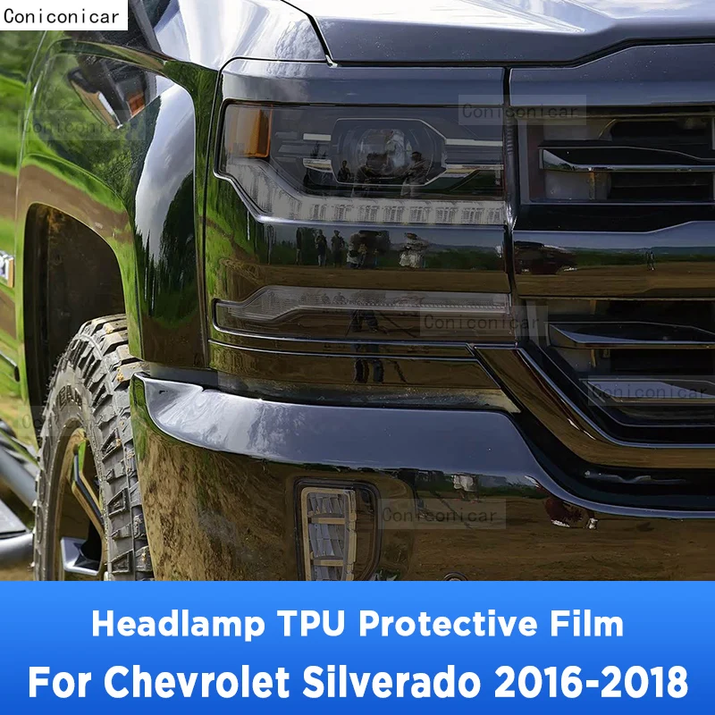 

Для Chevrolet Silverado 2016-2018 ТПУ внешние фары автомобиля защитная пленка против царапин аксессуары для ремонта фар