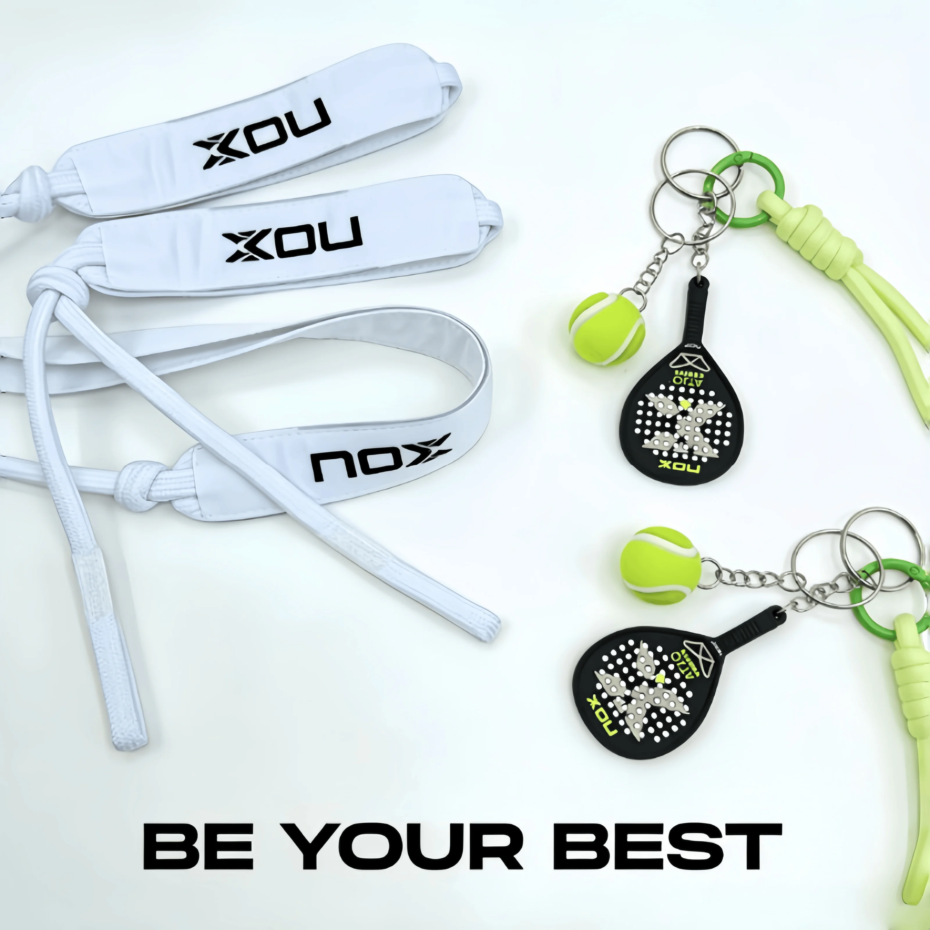 Nox Schlüsselband-Set, Anti-Verlust-Design, Niedlicher Tennis-Anhänger, Geeignet für Pendler, Praktisch und Stilvoll, Padel-Zubehör – Detail 6