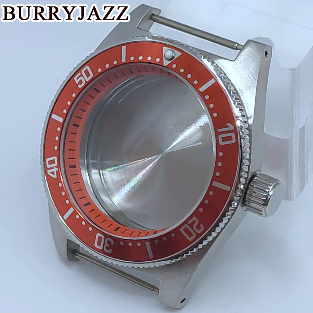 BURRYJAZZ 40mm NH35 NH36 NH34 NH38 NH39 NH70 NH72 Watch Case Waterproof Orange Ring