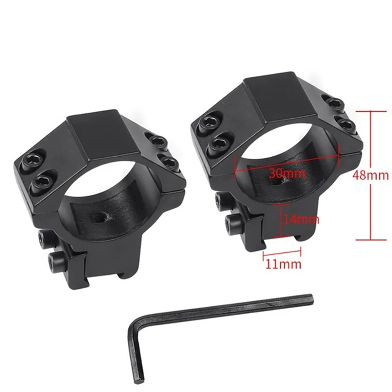 T Eagle Hunting 30 MM Weaver Rifle Scope Rings High Profile Sight Mounts for 11mm Dovetail Rails -2 Pieces One Has Stop Pin