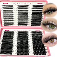 570/640pcs Individul Claster Eyeash Thick & Fluffy Extension 30D/100D Mix Length DIY Cluster Lashes