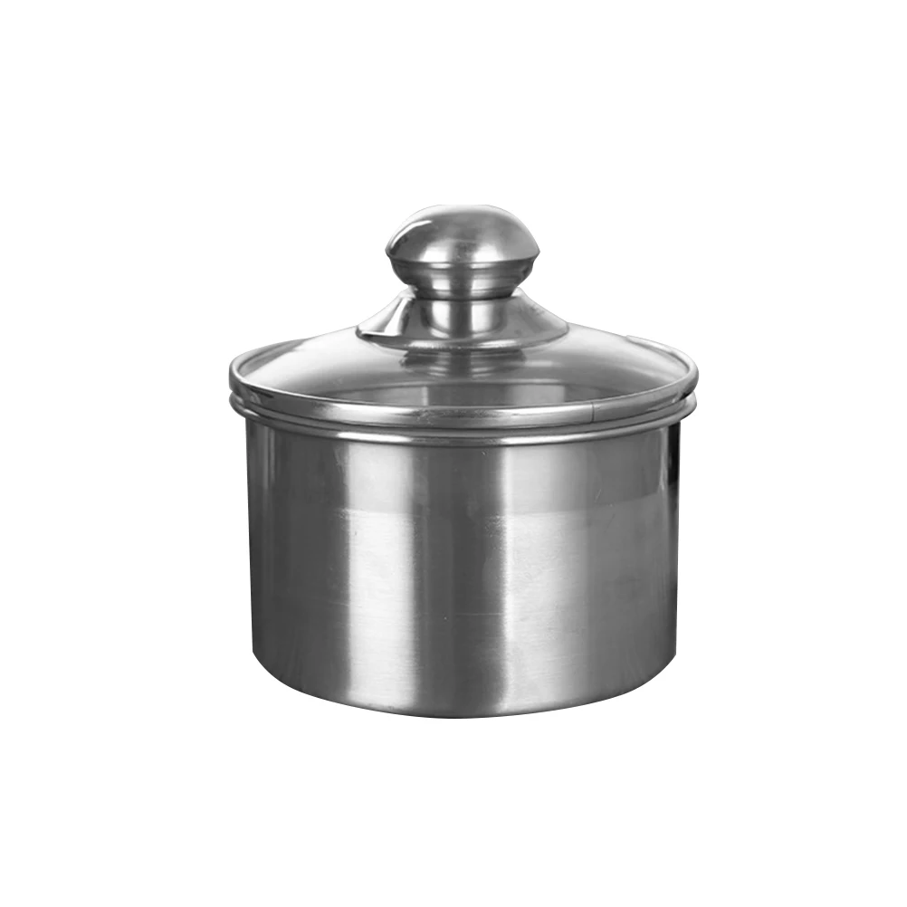 1750 مللي جرة تخزين الطعام مختومة حاوية محكمة الغلق من الفولاذ المقاوم للصدأ مع غطاء زجاجي شفاف للشاي والقهوة والوجبات الخفيفة والسلع الجافة