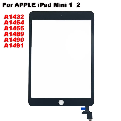 Imagen 1 del producto Panel táctil LCD para iPad Mini 1 2 Mini1 Mini2 A1432 A1454 A1455 A1489 A1490 A1491 Digitalizador de pantalla táctil conector de Chip IC Flex