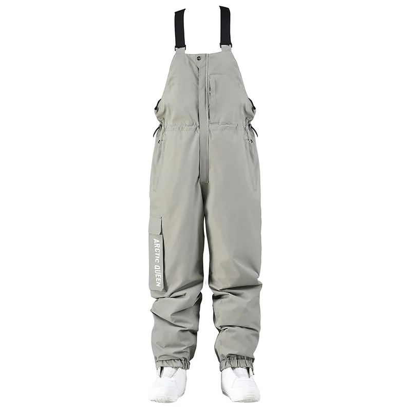 

Ski strap pants for men and women Loose fitting Winter Outdoor Windproof Single Board Ski Pants Jumpsuit snow pants for warmth