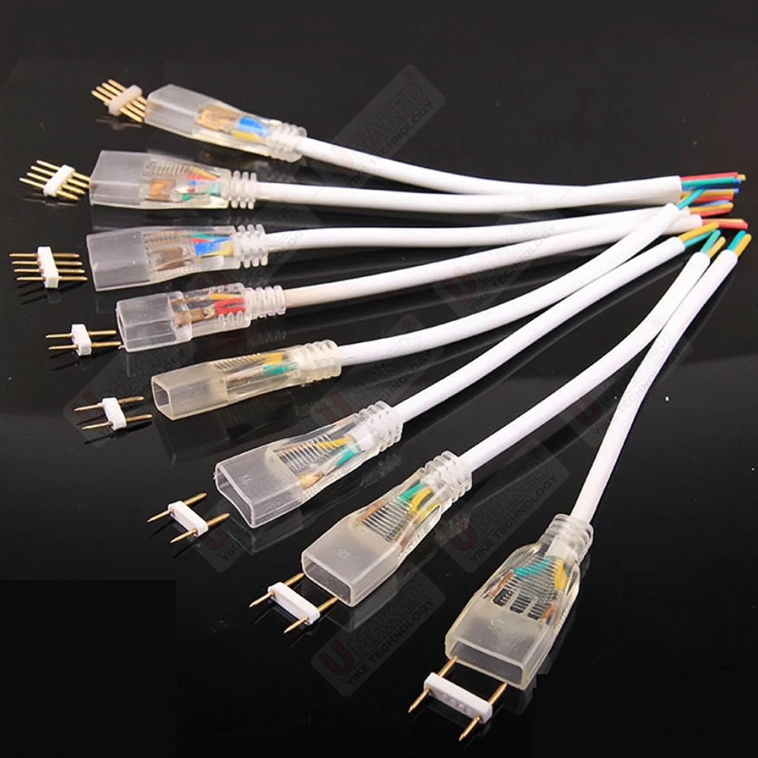 1pc 2P 3P 4Pins LED Connector for 220V 5050 Waterproof LED Strip Clips Light Connector Cable Clips For LED Tape wire connector
