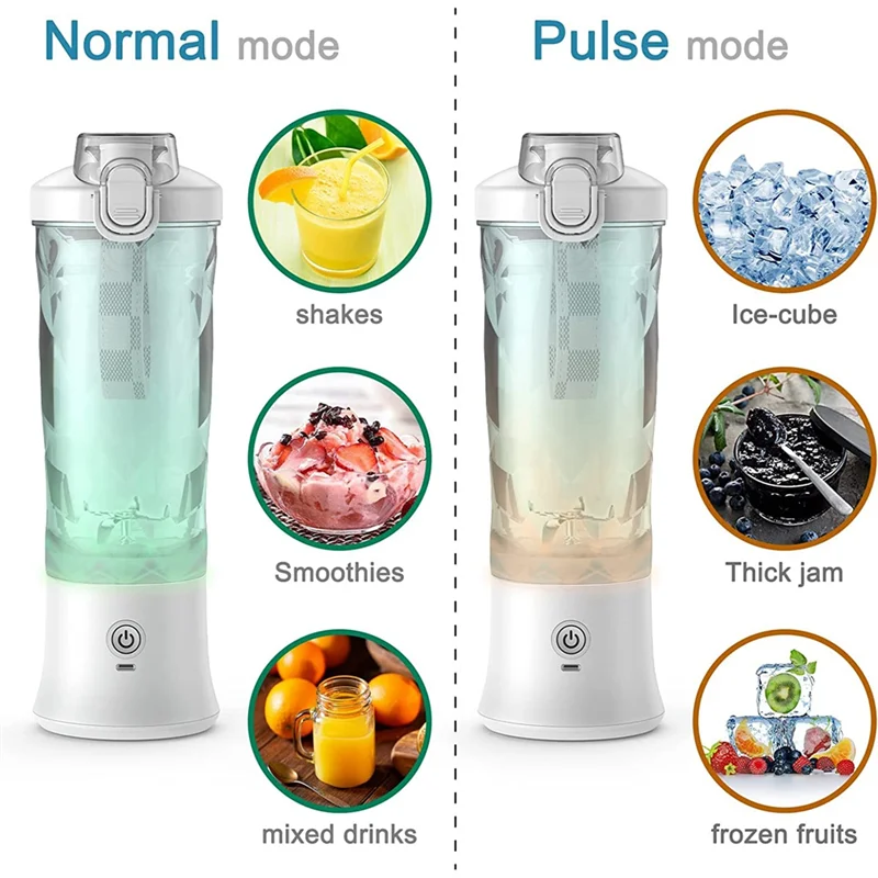 Portable Blender, Personal Size Blender for Shakes and Smoothies with 6 Blade Mini Blender 20Oz for Home,Travel