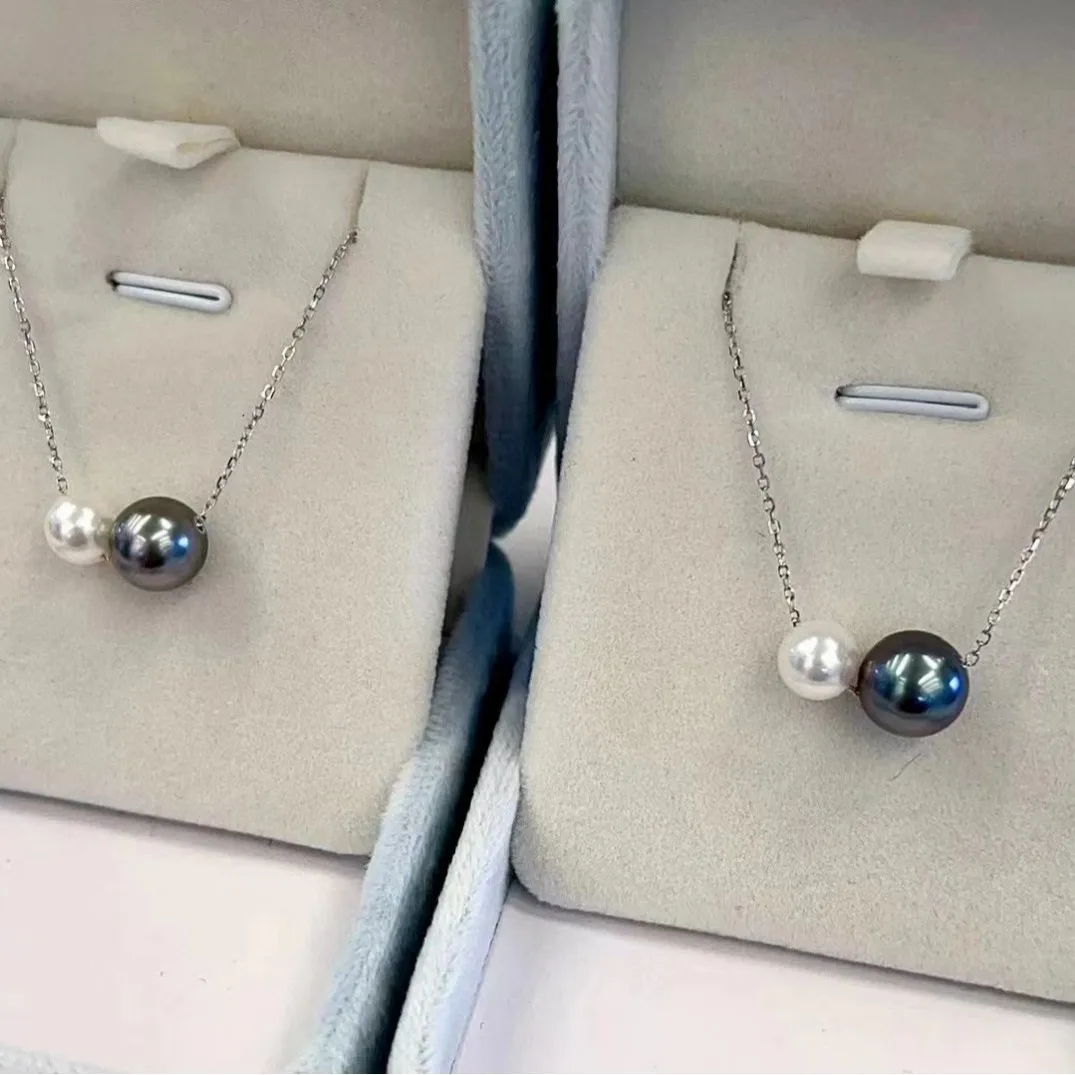 Gorgeous Pendant: AAAA8-10mm Natural Pearl Pendant 18in/925s