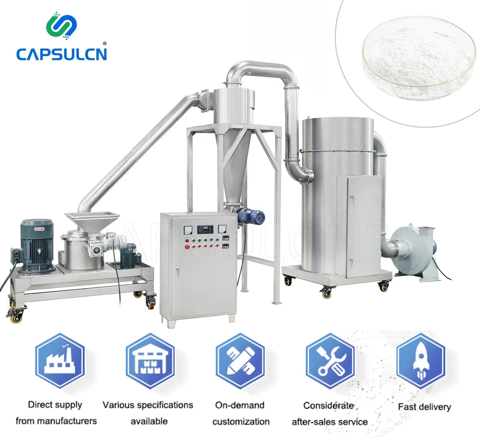 Industrial WFJ Automatic Superfine Herbal Grinders Food Powder Grinding Machine Herb Pulverizer Machine