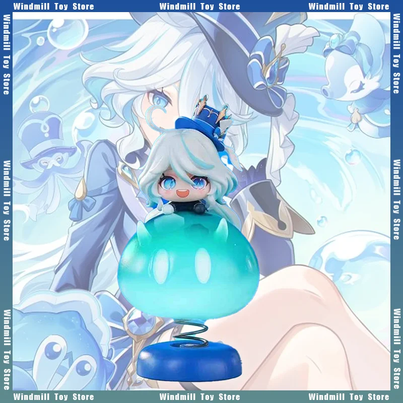 

11.5cm Furina De Fontaine God of Water Q Version Genshin Impact Anime Game Peripheral Action Figure Decoration Desktop Toy Gifts