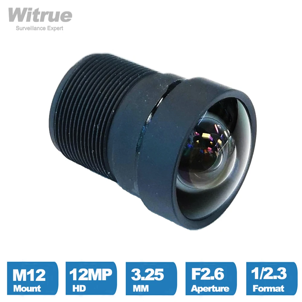 Witrue No Distortion lens 12MP 3.25mm M12 Mount 1/2.3\