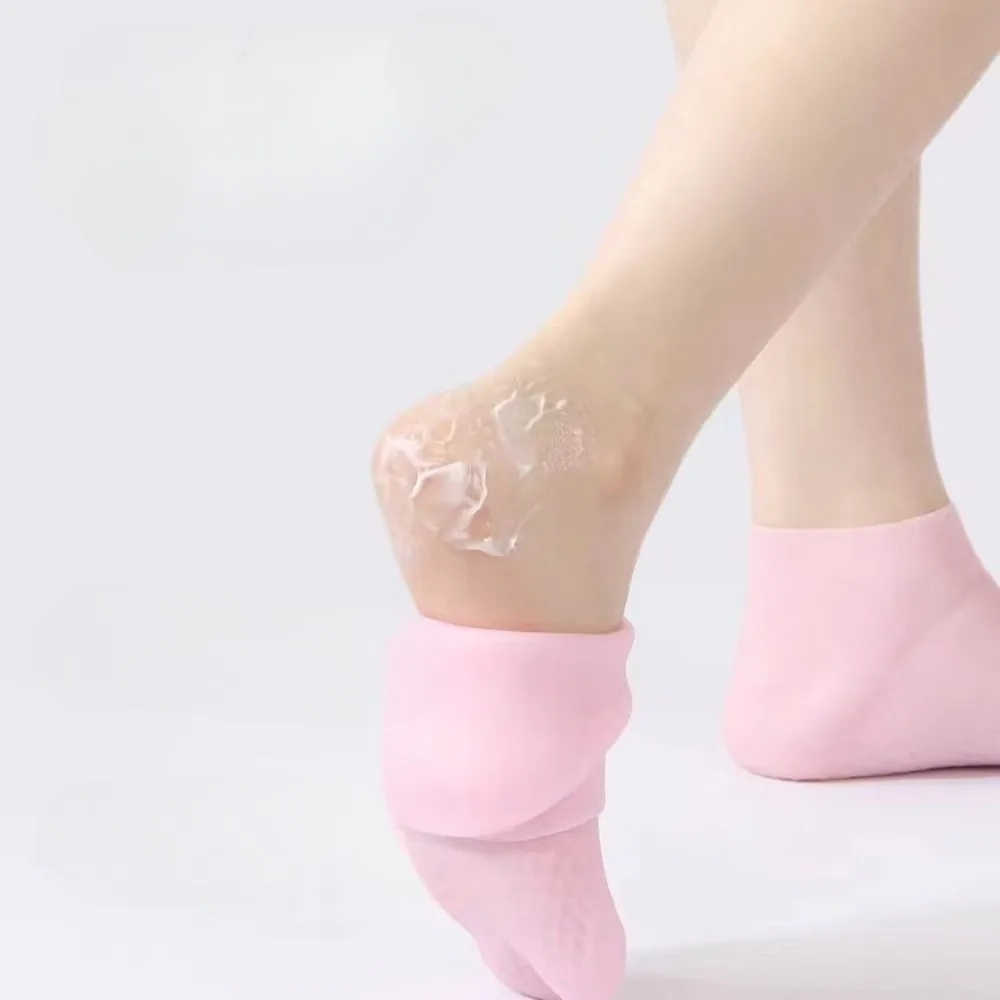 2 Pieces Silicone Foot Care Socks for Men and Women Moisturizing Protection Softens Dry Cracked Heels Essential Foot Care Tools view 5