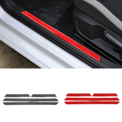 For Volkswagen VW Golf 8 MK8 2020 2021 Car Door Sill Protector Decoration Stickers Cover Carbon Fiber Car Interior Accessories