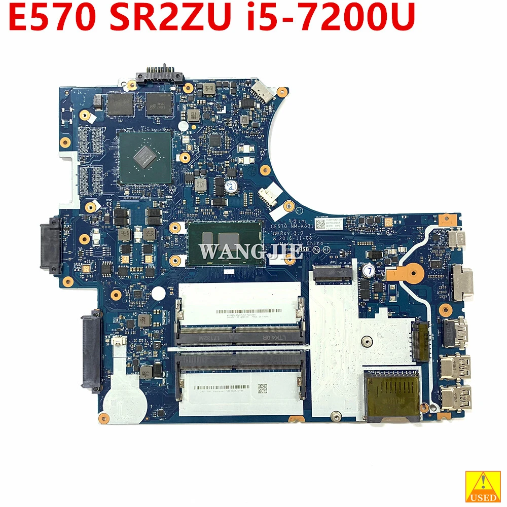 CE570 NM-A831 For Lenovo ThinkPad E570 E570C Laptop Motherboard SR2ZU I5-7200U + 940MX 2GB DDR4 100% Working