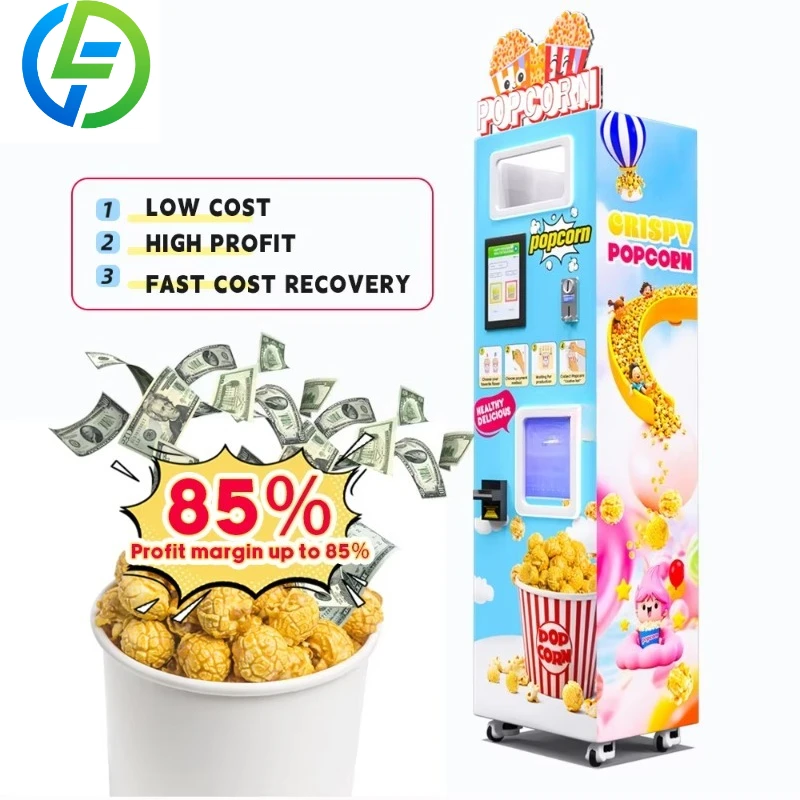 Customized Party Park Popcorn Vending Machine Electric Cinema Theater Style Self-service Popcorn Making Machine