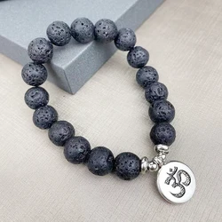 official-website tiki Muslim 10MM Volcanic Pulseras Tasbih Prayer Beads OM Allah Charm Lava Health Bracelets Male Femle Women