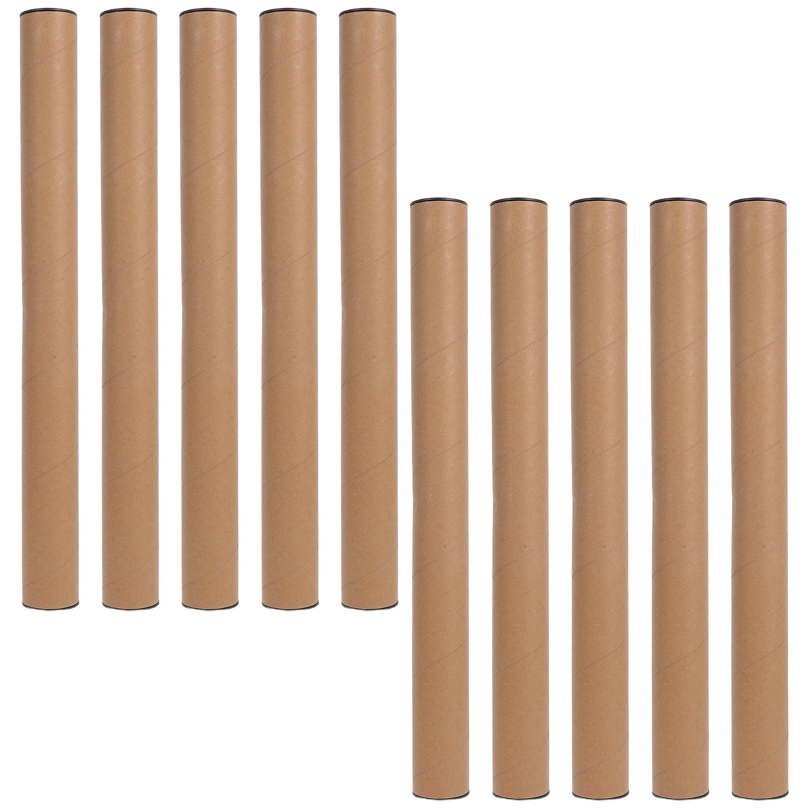10Pcs Round Cardboard Mailers Document Blueprints Maps Art Prints Sturdy Protection Space Saving 40x4cm Paper Cylinder