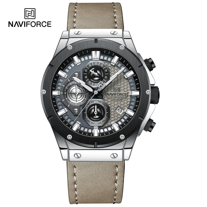 

Top Brand NAVIFORCE Men's Watches Waterproof Luxury Sport Luminous Hands Male Wristwatch Chronograph Relogio Masculino 2023