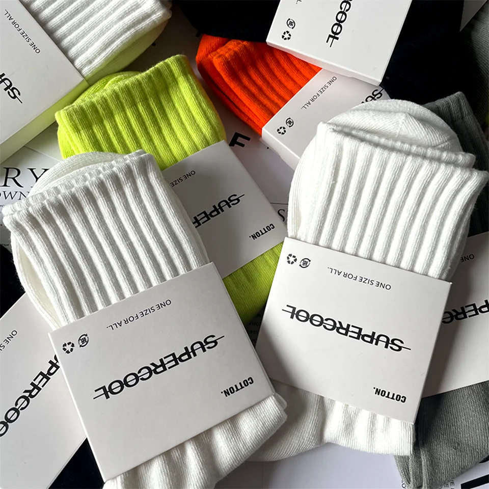 Custom Wholesale Printed LOGO Socks Sleeve Paper Tape Wrapping Card Packing Thick Kraft Paper Waist Sealing