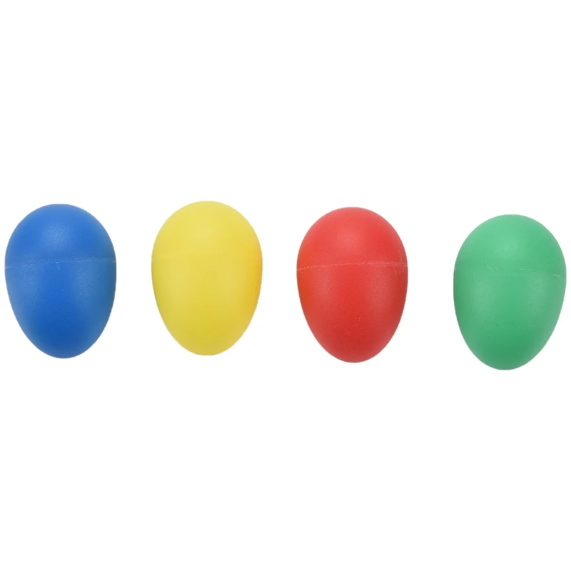 New 12Pcs Plastic Egg Shakers Set With 4 Different Colors,Percussion Musical Egg Maracas Child Kids Toys