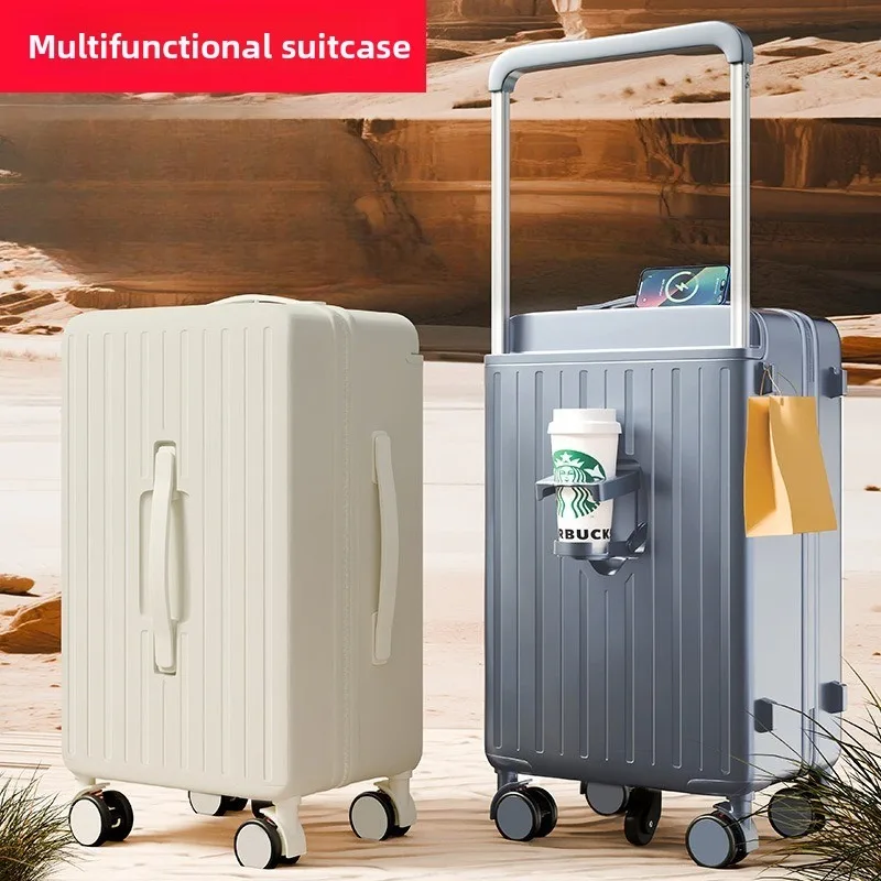 

Double Layer Zipper Wide Trolley 20 Inch Carry on Luggage Lightweight 24 Wheel Student Travel Case Carry on Luggage with Wheels