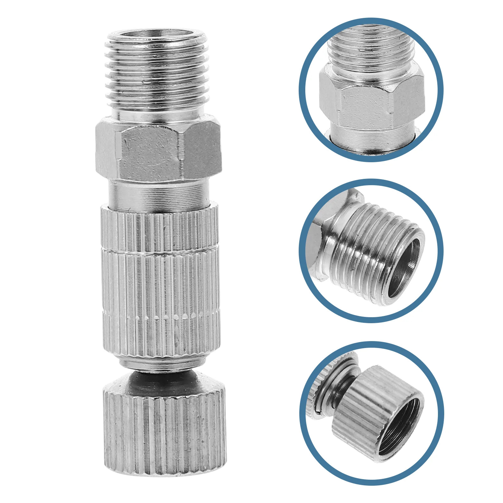 Schnellverschluss-Airbrush-Kupplung, 1/8-Zoll-Gewinde, Schlauchverbinder, Silber, kein Auslaufen, professionelles Zubehör