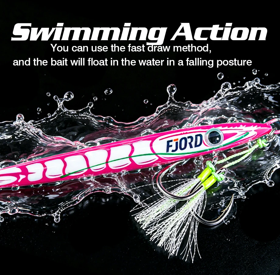 FJORD 150g 200g 250g Metall-Jig Angelköder UV Nachtleuchtend Meeres-Swimbaits Künstliche Köder Jigs Angelausrüstung Angelzubehör – Detail 4